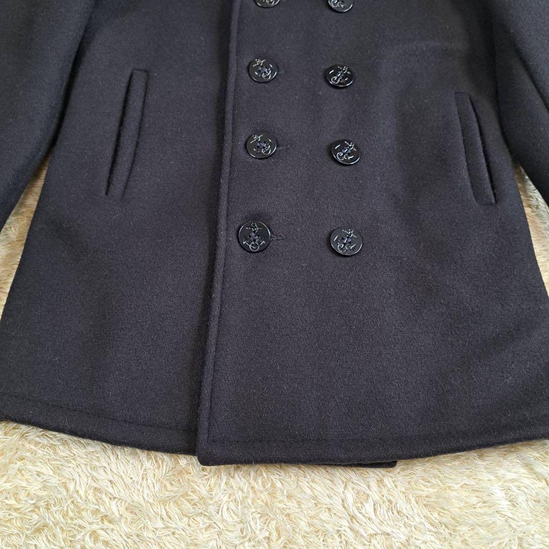 極美品 Schott ピーコート ウール USA製 厚手 36 サイズM BLK