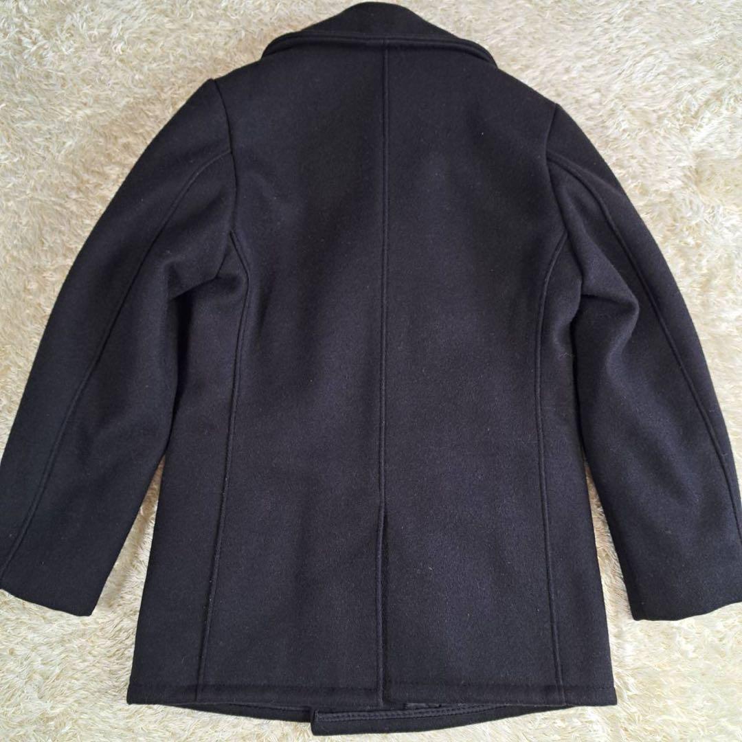 極美品 Schott ピーコート ウール USA製 厚手 36 サイズM BLK
