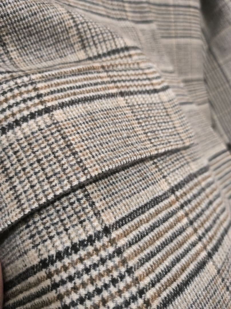 【18万】リバーシブル♡グレンチェックケヌキリバーシブルコート ポンチョ