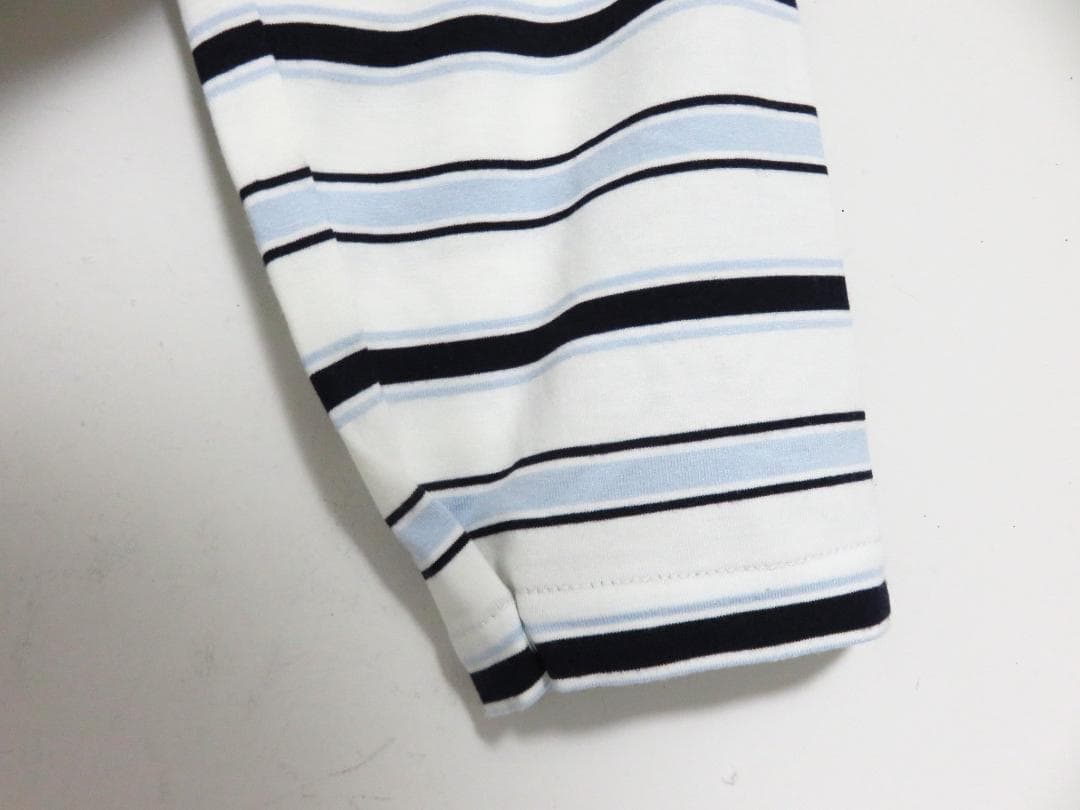 新品 Whimsy SNAP SLEEVE BORDER TOP L ウィムジー