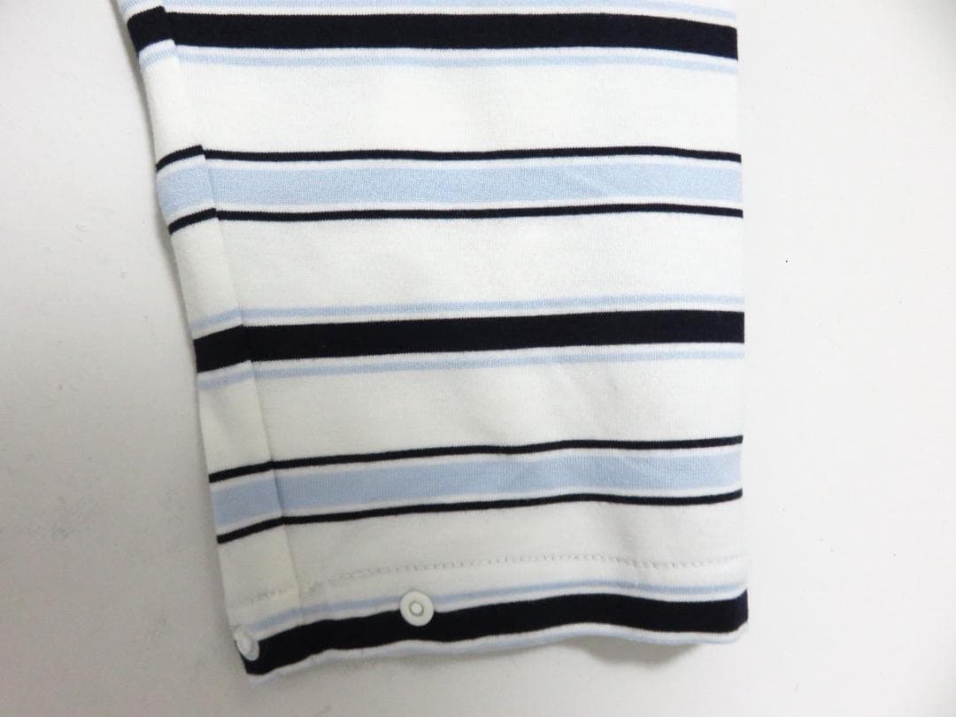 新品 Whimsy SNAP SLEEVE BORDER TOP L ウィムジー