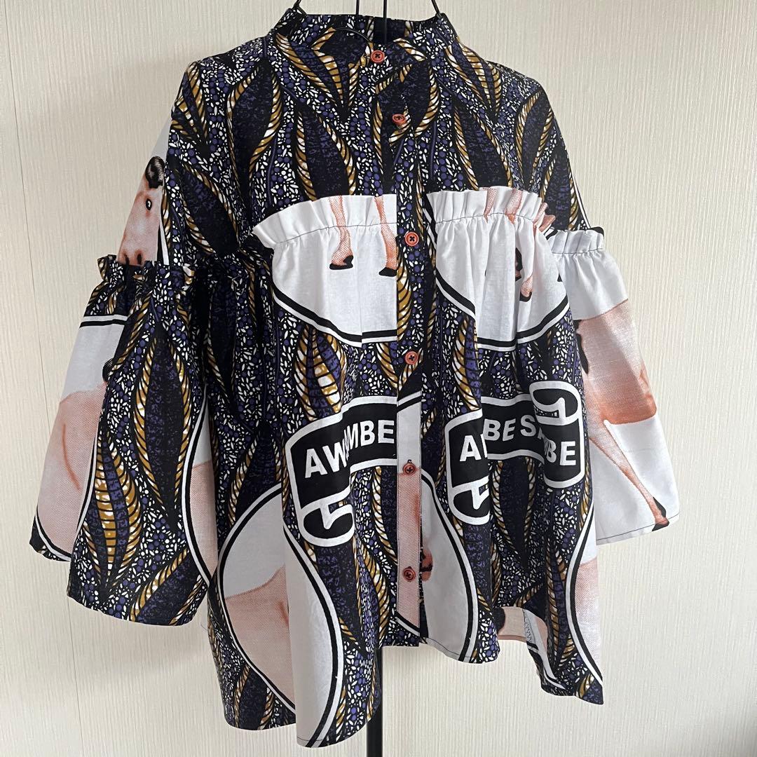 アフリカ布　アフリカンプリント　アフリカンチュニック