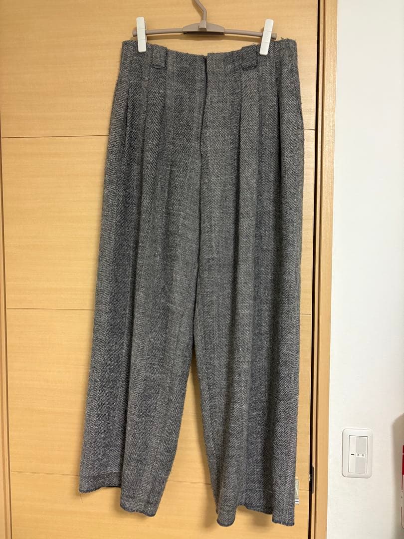 パンツ LIDNM WOOL LINEN OXFORD BAGS L