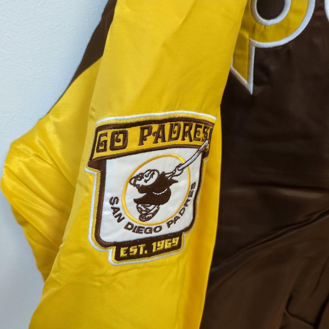 E130【US輸入】MLB　サンディエゴパドレス　スタジャン【メンズ3XL】