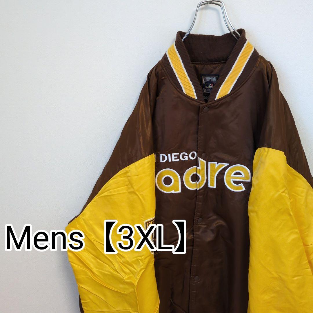 E130【US輸入】MLB　サンディエゴパドレス　スタジャン【メンズ3XL】