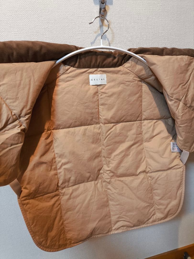 CELINE ダウンベスト　マカダム柄　西川産業　日本製