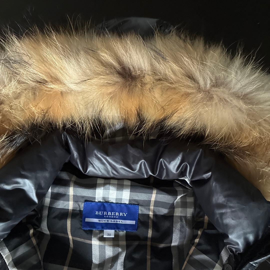 【未使用】BURBERRY BLUE LABEL ファー付きダウンベスト 38