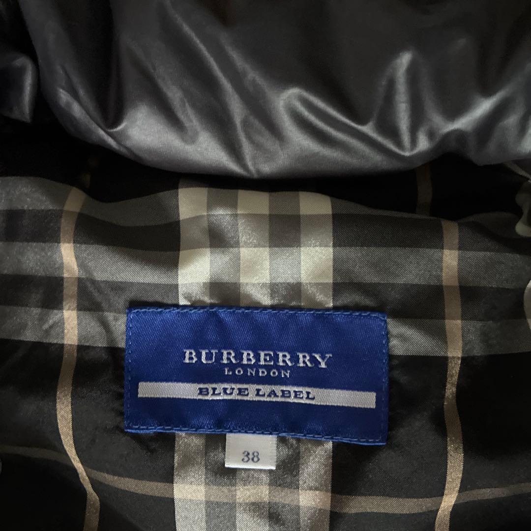 【未使用】BURBERRY BLUE LABEL ファー付きダウンベスト 38