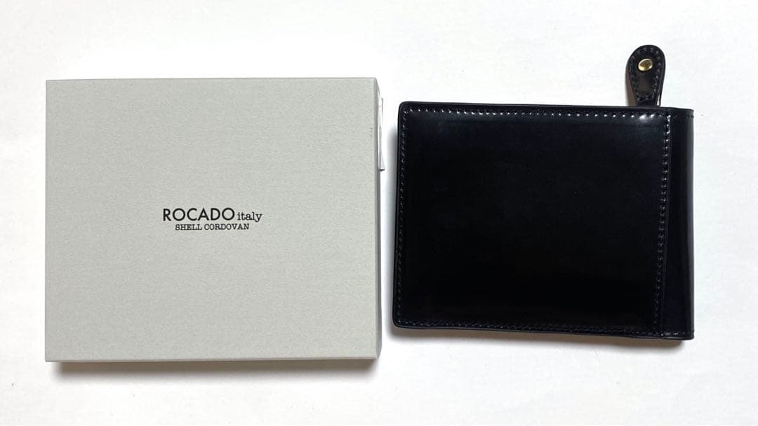 新品未使用　ROCADO シェルコードバン 二つ折り財布　メンズ財布 馬革