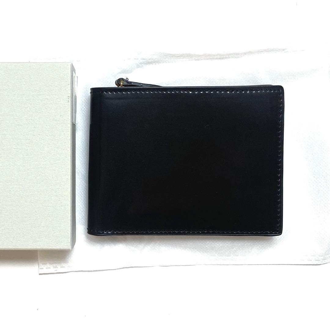 新品未使用　ROCADO シェルコードバン 二つ折り財布　メンズ財布 馬革