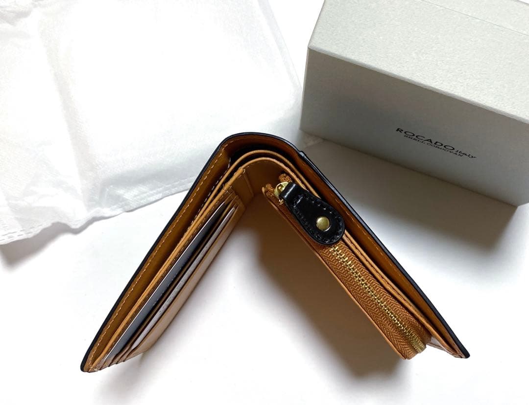 新品未使用　ROCADO シェルコードバン 二つ折り財布　メンズ財布 馬革