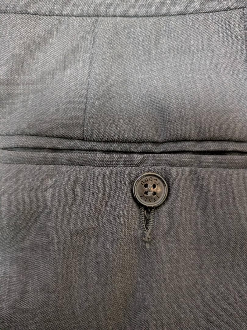 【たかさん専用】GUCCI ダークグレー シングルブレストスーツ パンツ付き