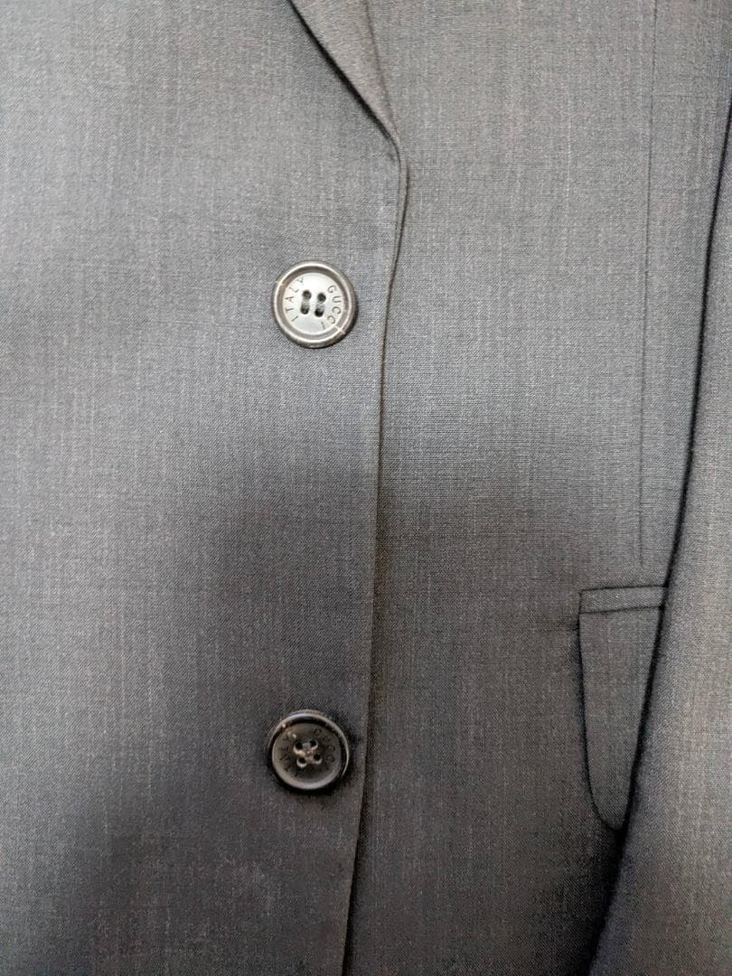 【たかさん専用】GUCCI ダークグレー シングルブレストスーツ パンツ付き