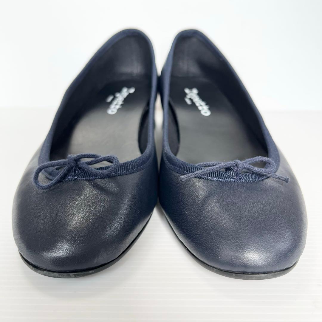美品⭐️ Repetto レペット カミーユ ラバーソール 24cm 濃紺 レザー