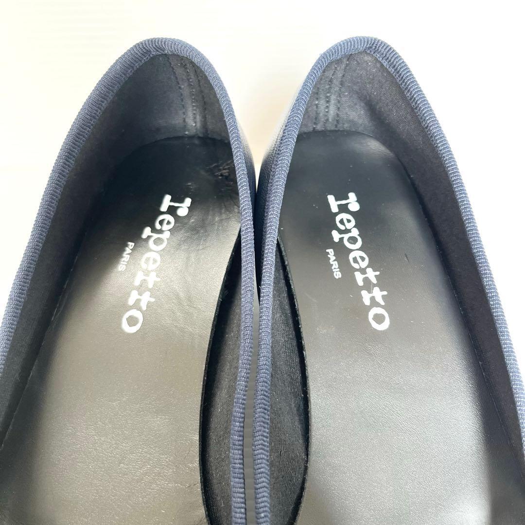 美品⭐️ Repetto レペット カミーユ ラバーソール 24cm 濃紺 レザー