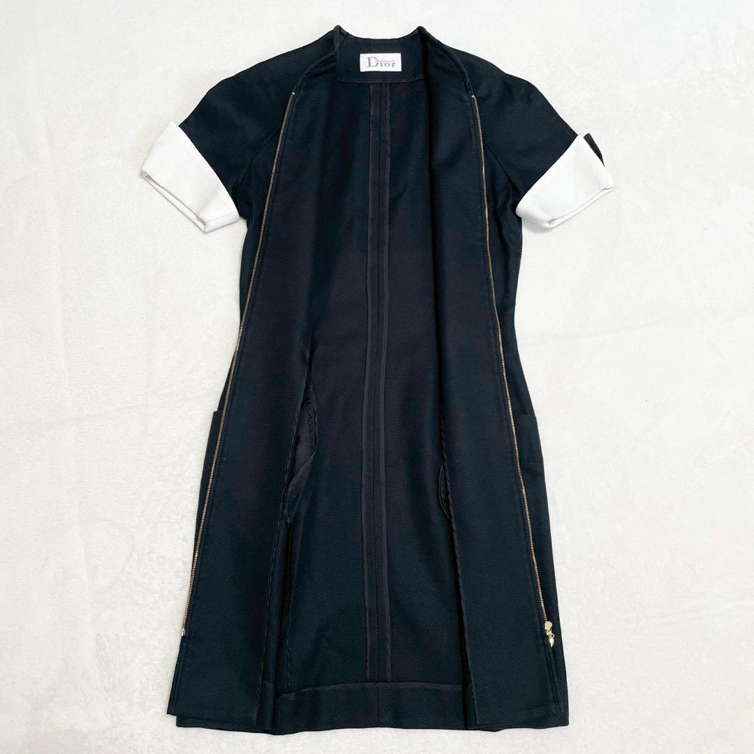 ★美品★ディオール　ワンピース　CDロゴ　ジップアップ　コットン