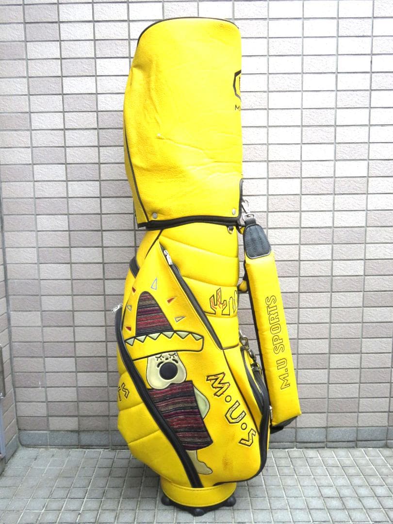 MU SPORTS MUスポーツ キャディバッグ ゴルフバッグ　イエロー