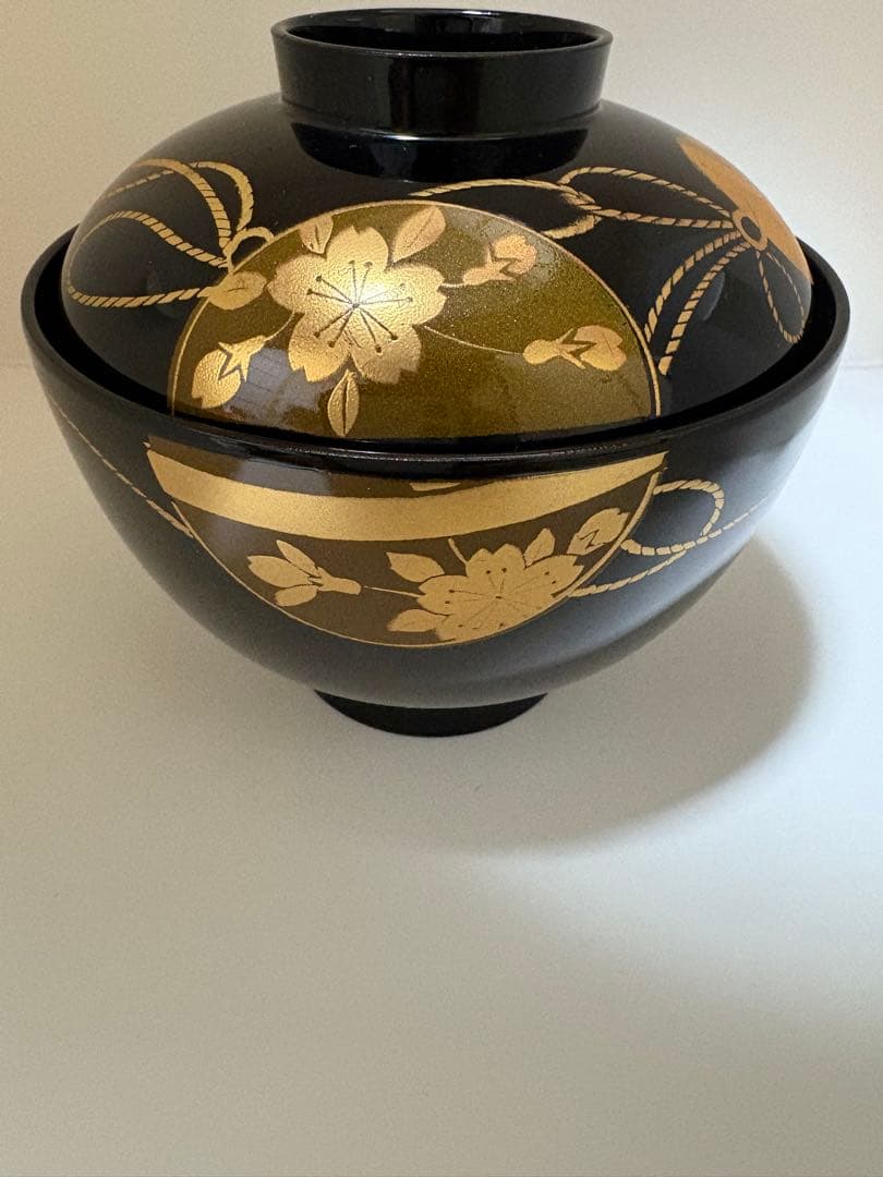 会津塗　会津漆器　金彩　蒔絵　汁椀　梨地鈴　5箱　25客　バラ1箱2980円