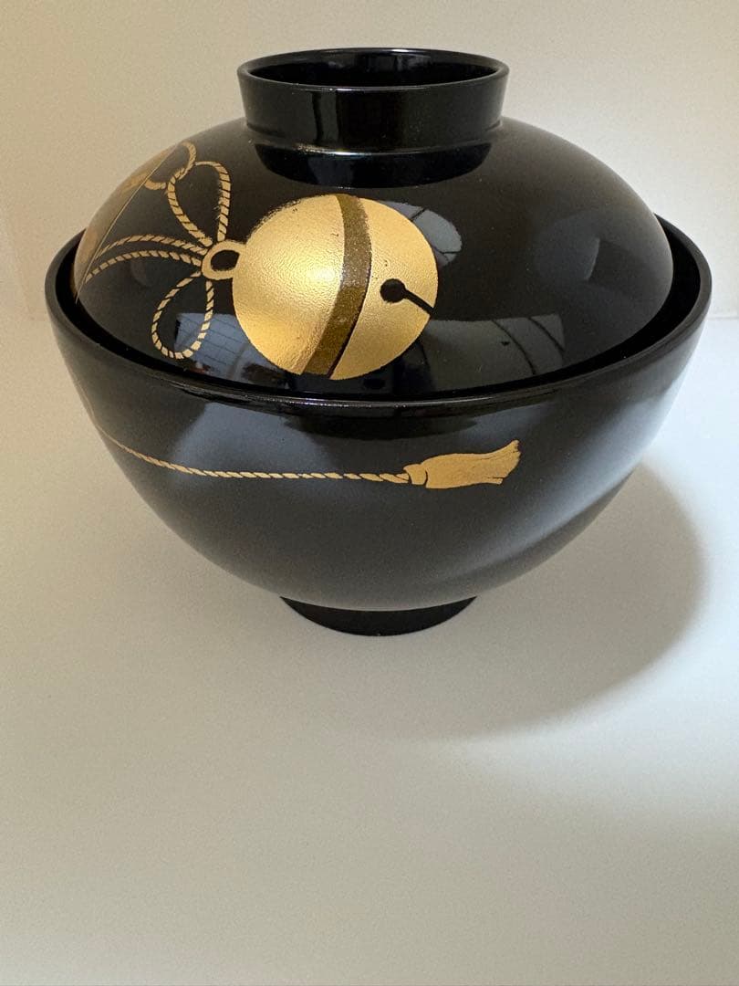 会津塗　会津漆器　金彩　蒔絵　汁椀　梨地鈴　5箱　25客　バラ1箱2980円