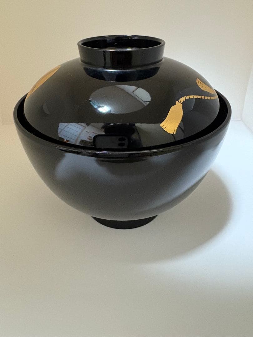 会津塗　会津漆器　金彩　蒔絵　汁椀　梨地鈴　5箱　25客　バラ1箱2980円