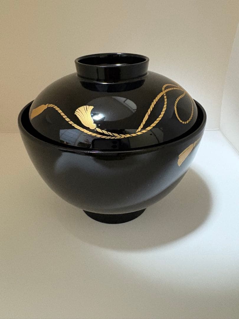 会津塗　会津漆器　金彩　蒔絵　汁椀　梨地鈴　5箱　25客　バラ1箱2980円