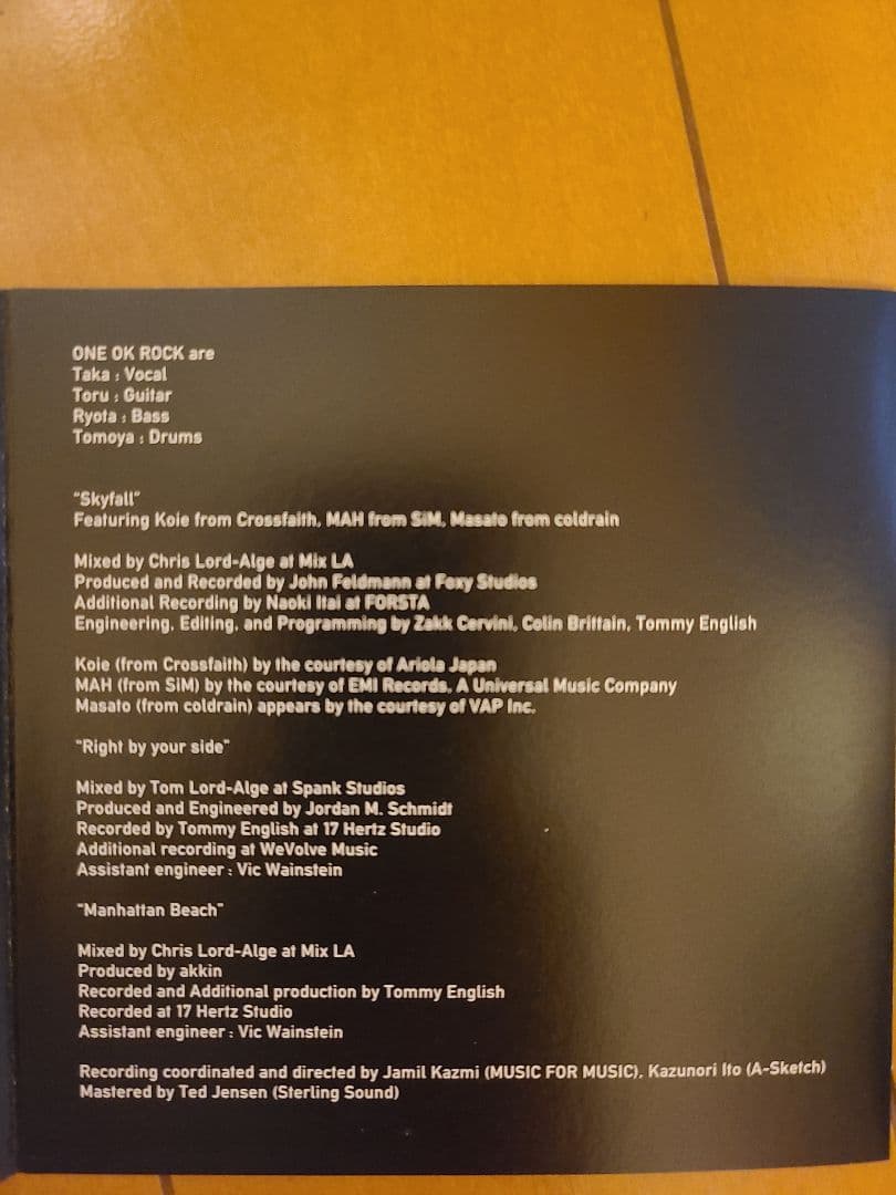 ONE OK ROCK 　ワンオクロック　Skyfall 会場限定CD