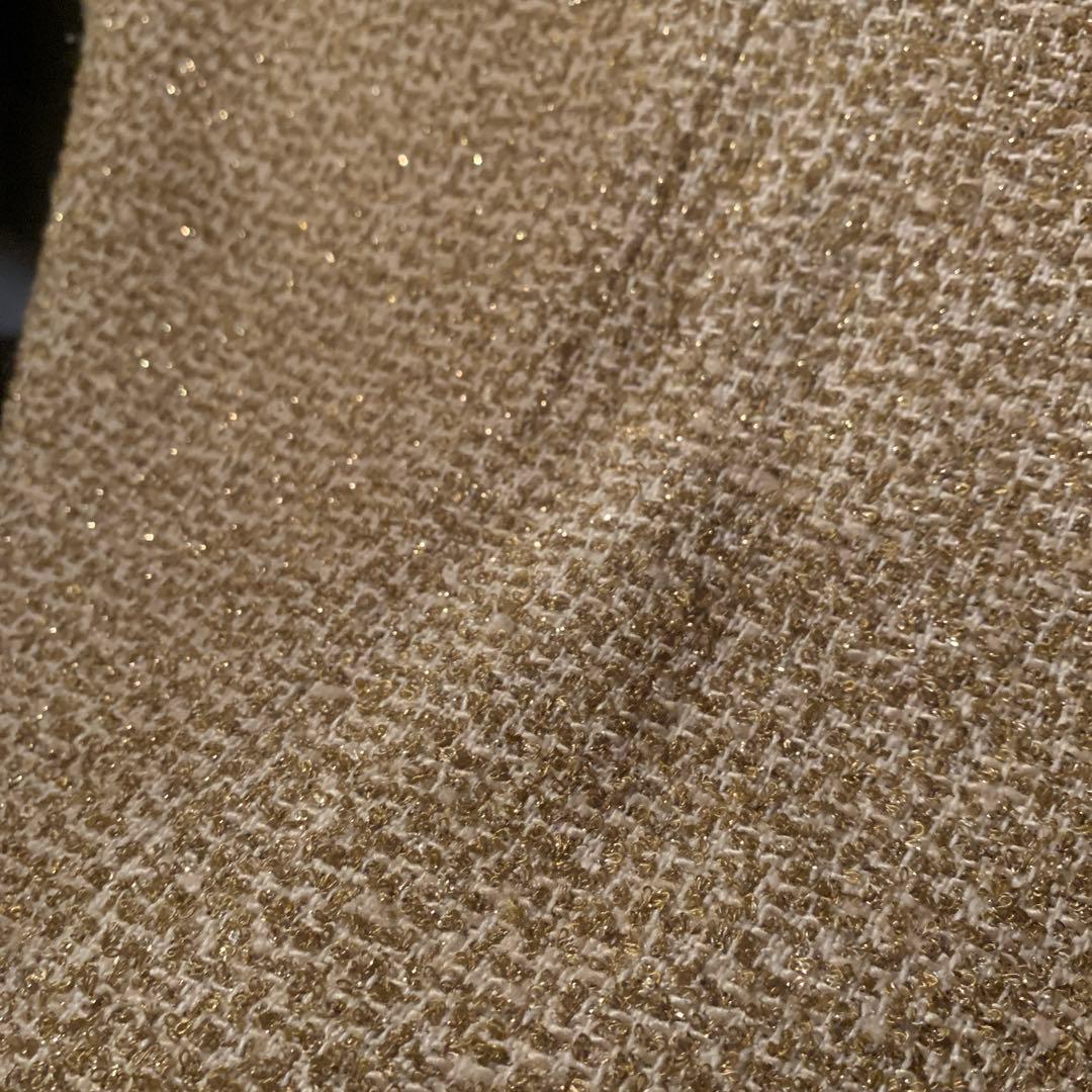 CHANEL 極上ツイード　ゴールド　ラメ　スカート