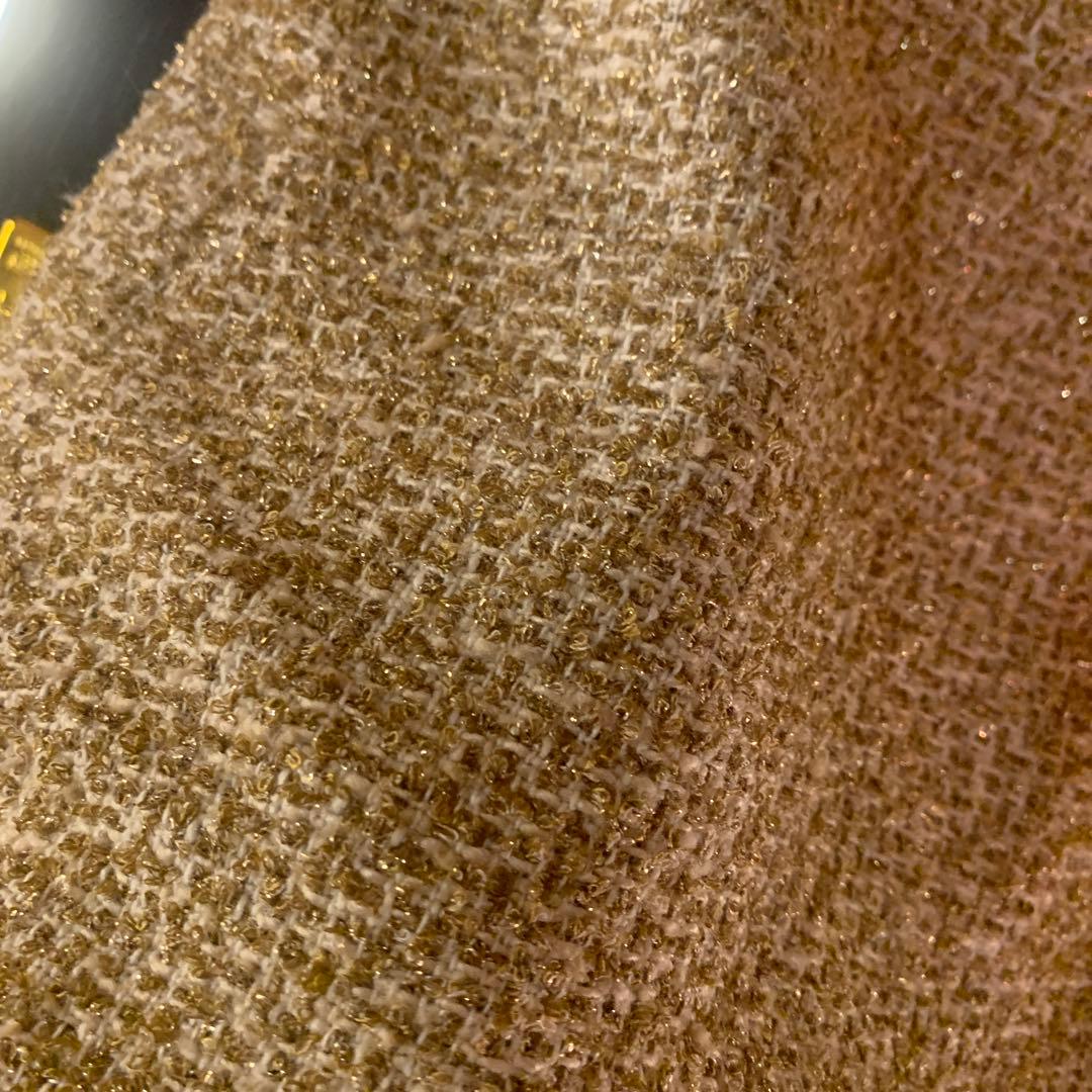 CHANEL 極上ツイード　ゴールド　ラメ　スカート