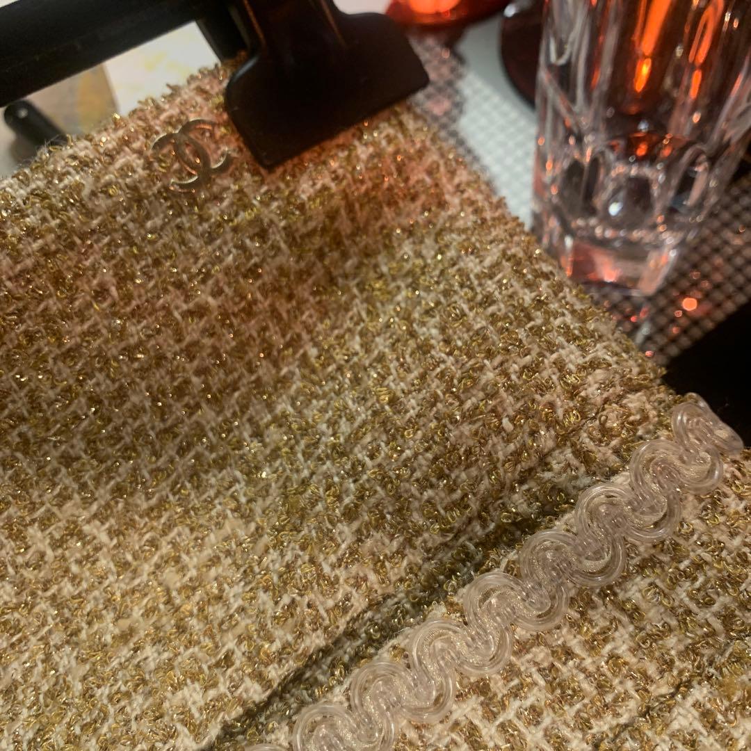 CHANEL 極上ツイード　ゴールド　ラメ　スカート