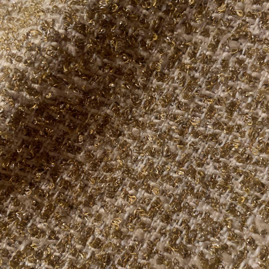 CHANEL 極上ツイード　ゴールド　ラメ　スカート