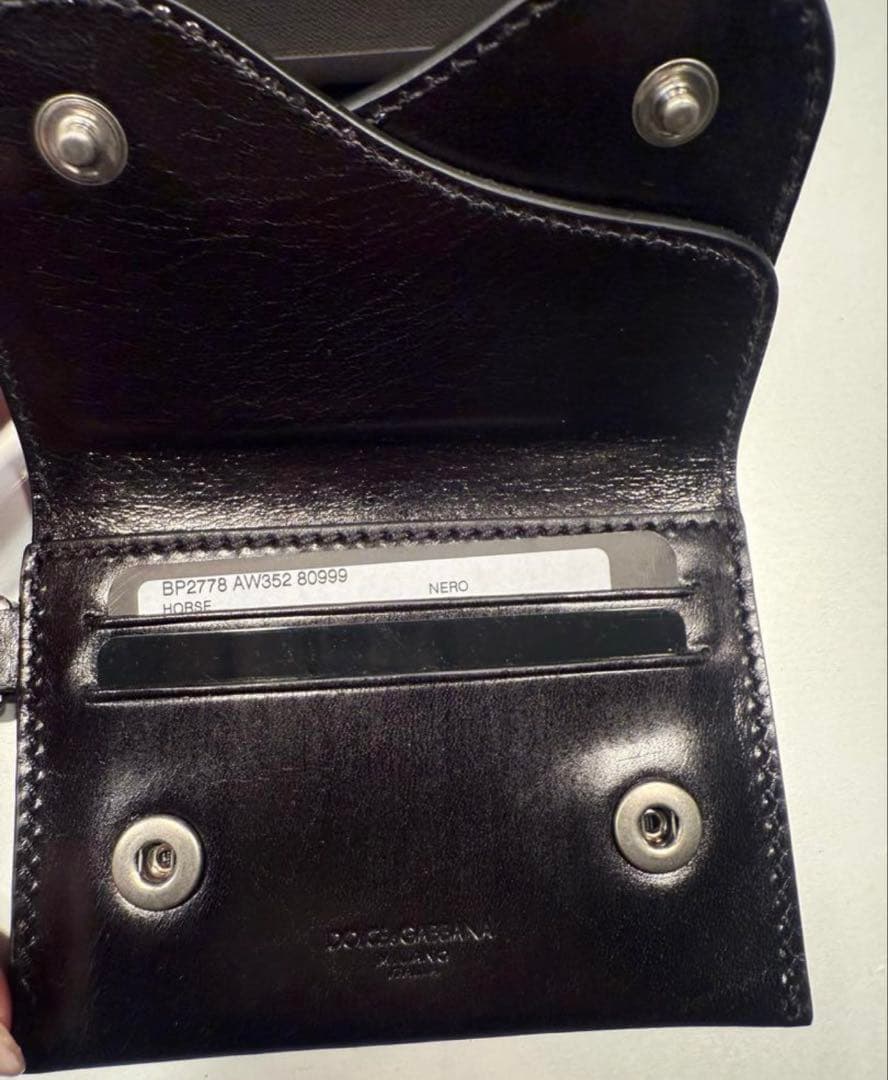 DOLCE&GABBANA ブラック 折り財布 ウォレットチェーン 定価9万円