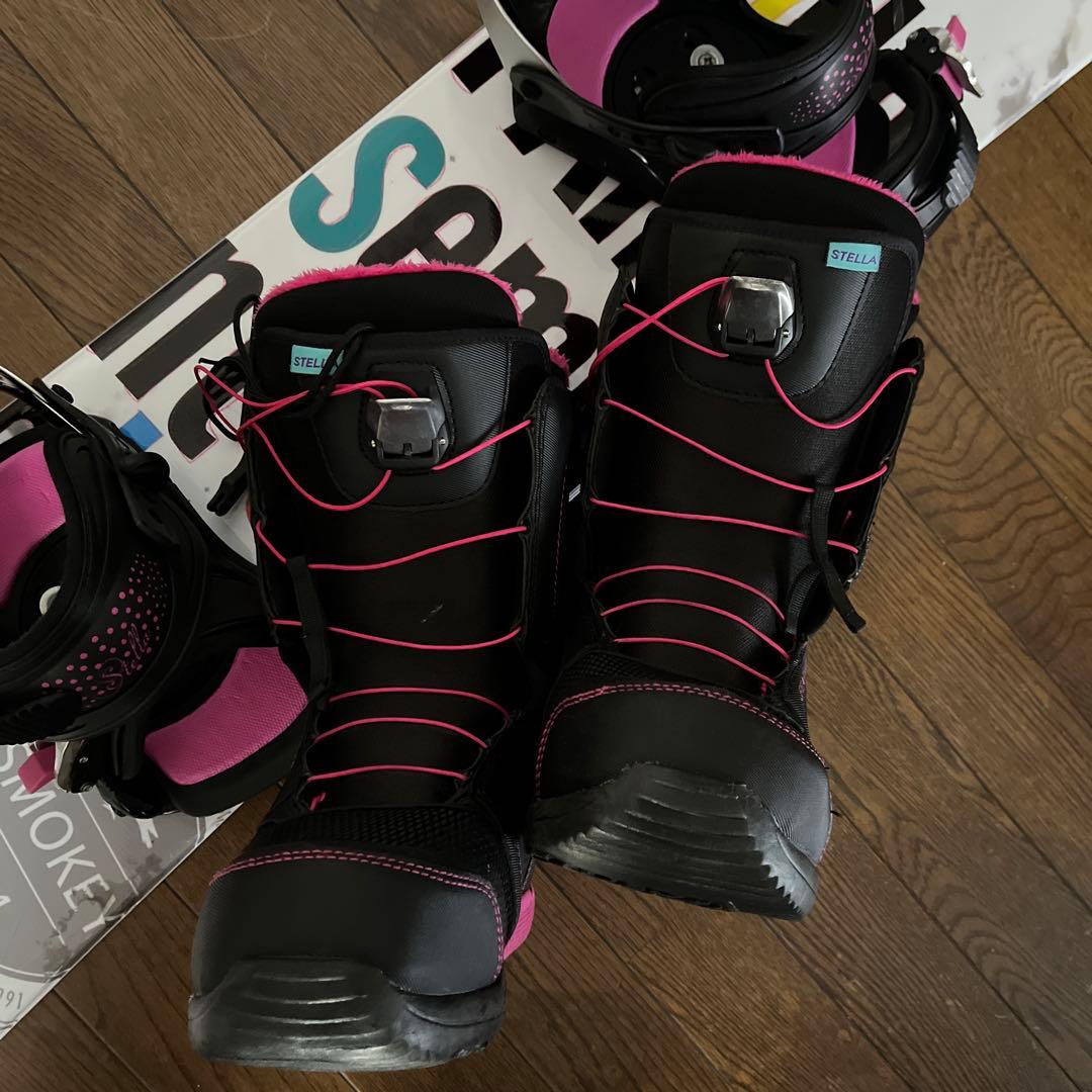 スノーボード 144 ブラック/ピンク ブーツ24.5