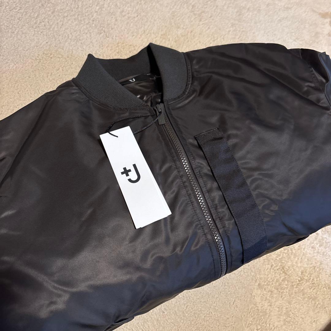 ユニクロ　+J復刻ハイブリッドダウンオーバーサイズMA1 サイズ グレイ　L