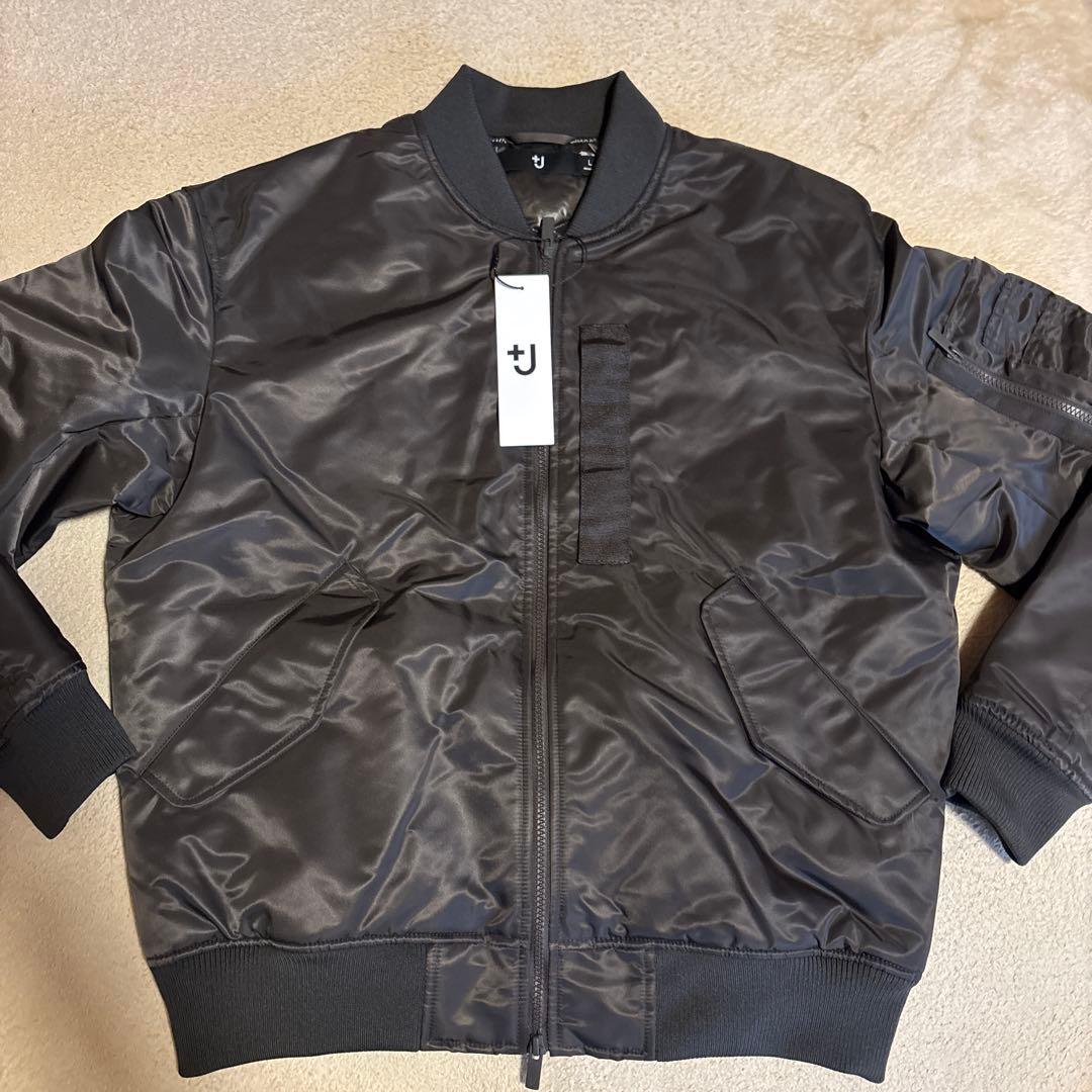 ユニクロ　+J復刻ハイブリッドダウンオーバーサイズMA1 サイズ グレイ　L