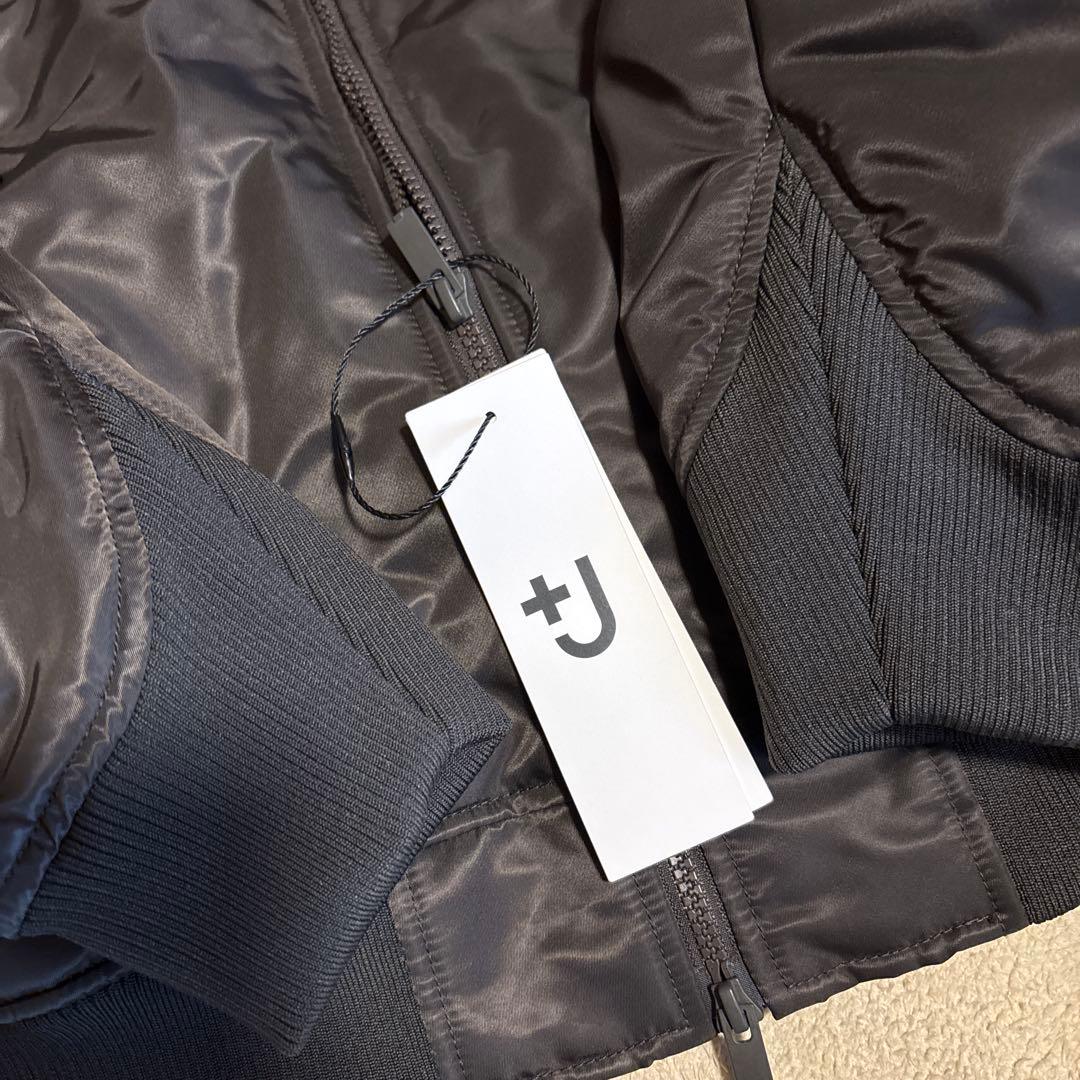 ユニクロ　+J復刻ハイブリッドダウンオーバーサイズMA1 サイズ グレイ　L