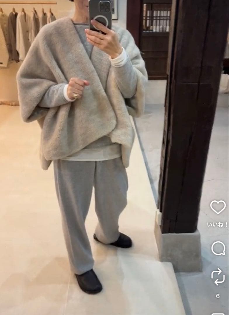 argue ウルグアイファーポンチョ ポンチョ コート ダウン ベスト