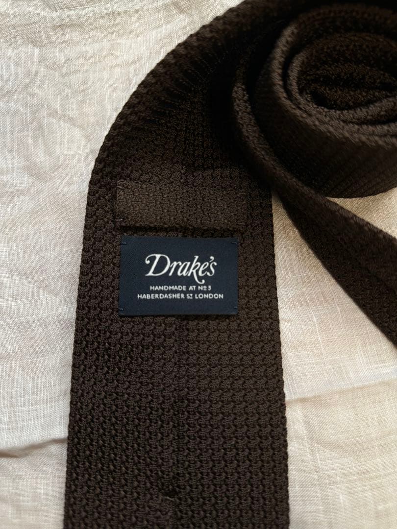 【試着のみ】Drake’s ドレイクス グレナディンタイ　ガルザタイ