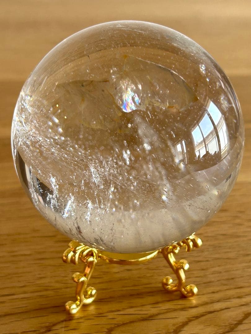 ✨高透明✨水晶　丸玉　約80㎜