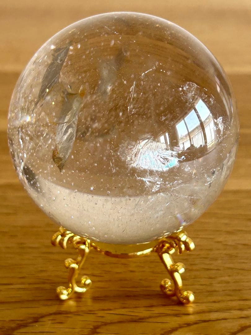 ✨高透明✨水晶　丸玉　約80㎜