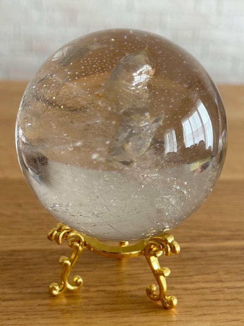 ✨高透明✨水晶　丸玉　約80㎜