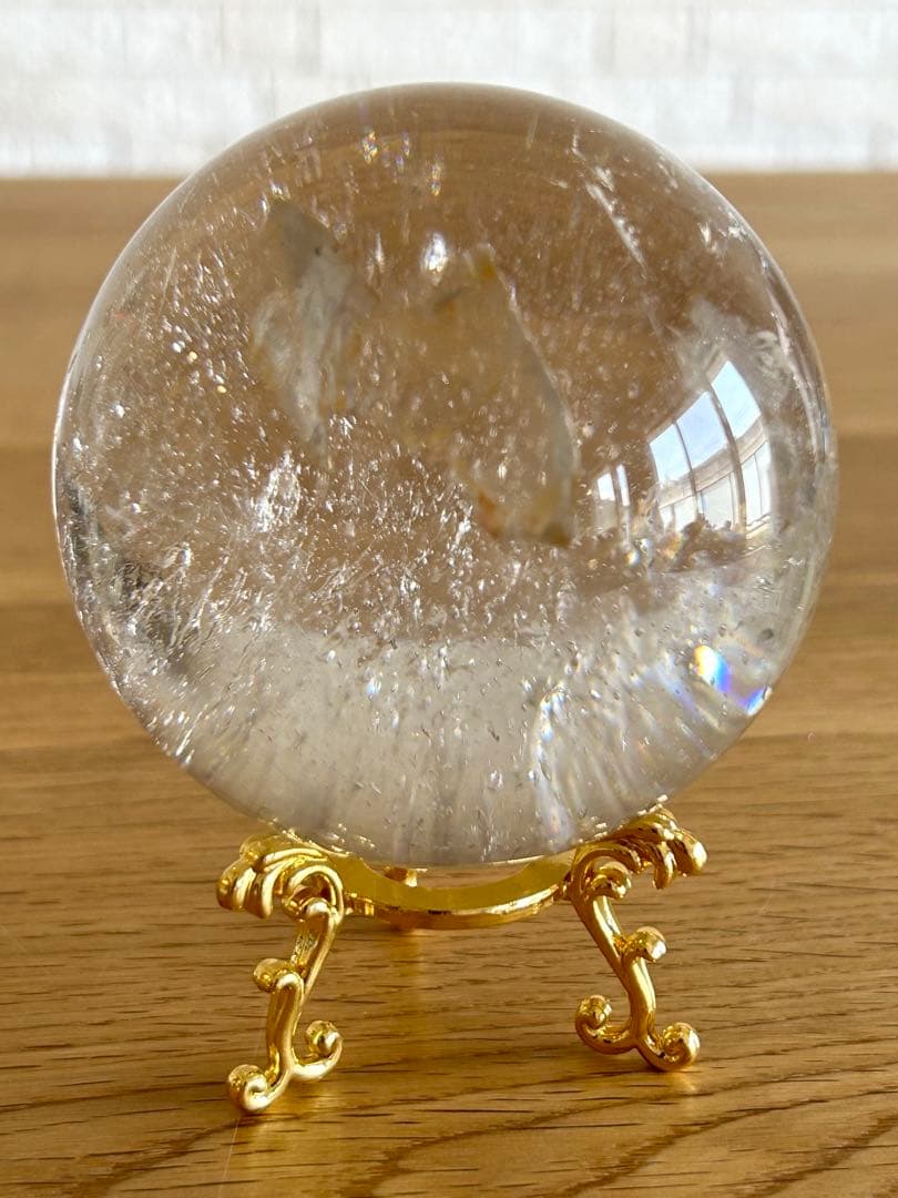 ✨高透明✨水晶　丸玉　約80㎜