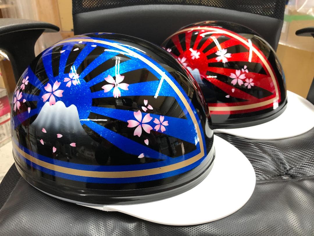 コルク半　カスタム　富士日章　三つボタン　黒赤黒青　ラメ　桜　セット　高級クリヤ