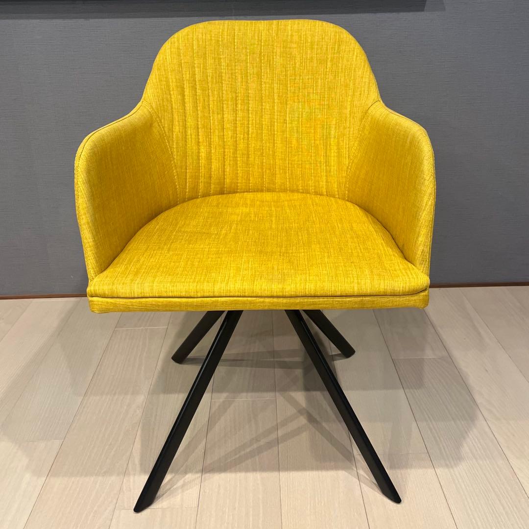 LIVING HOUSE リビングハウスオリジナル　ダイニングチェア 黄色