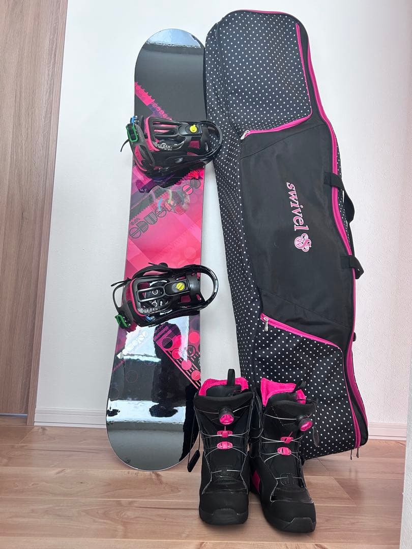 サロモン SALOMONスノーボードセット ケース付き　ブーツ24.5cm