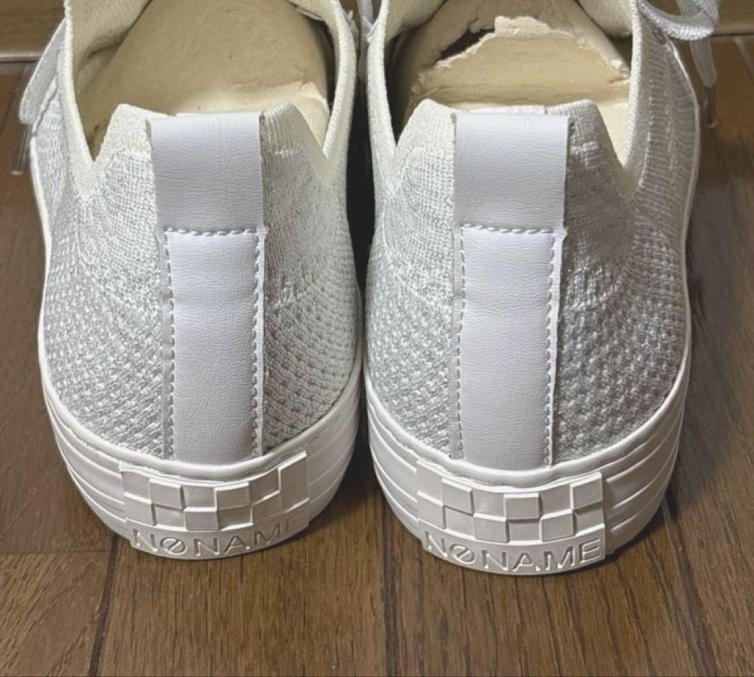 新品 no name ノーネーム メッシュ素材スニーカー　arcade ホワイト