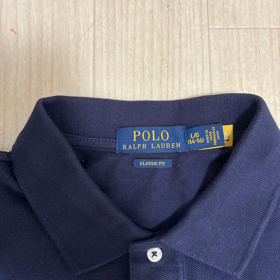 【美品】Polo Ralph Lauren ビッグポニー ポロシャツ ネイビー