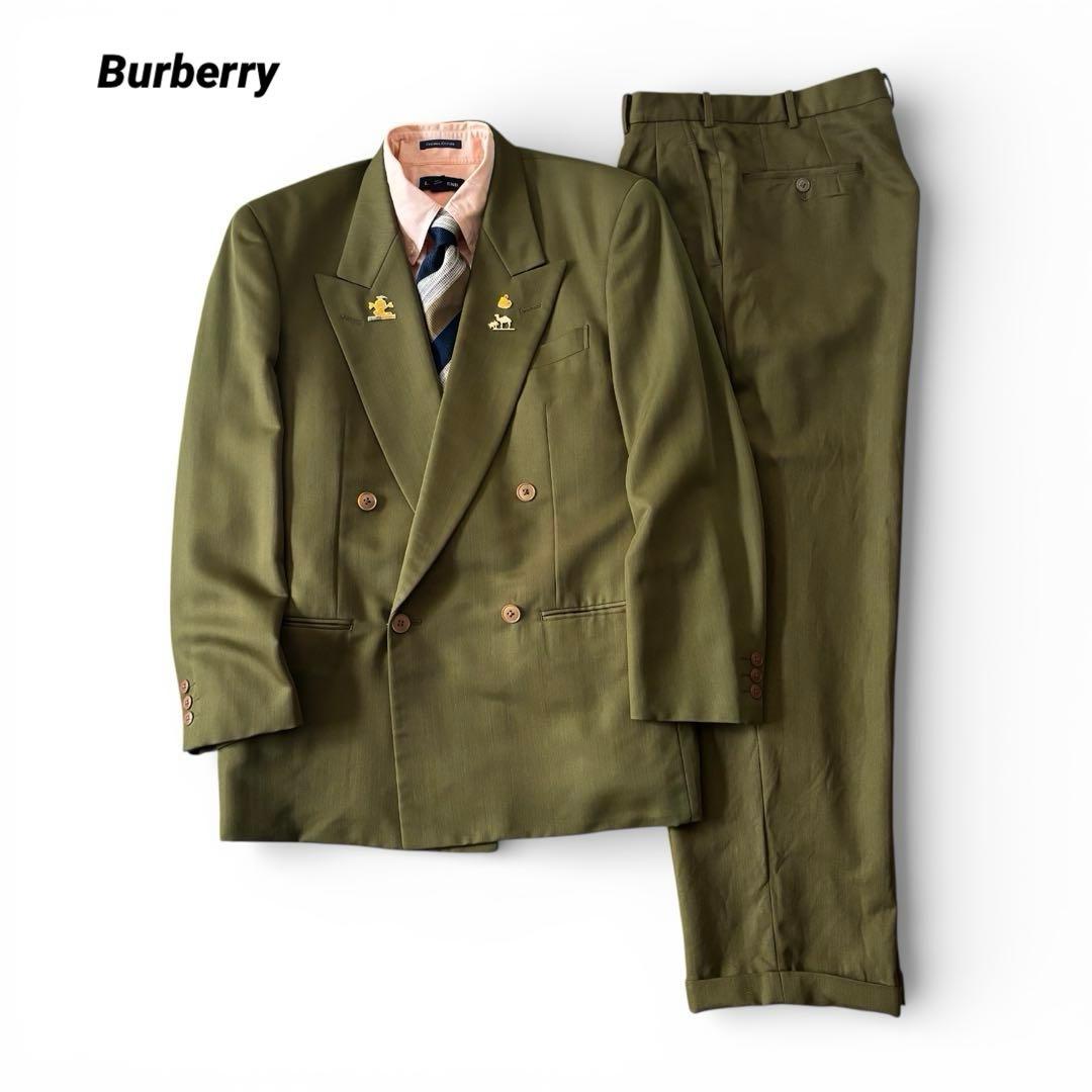 【コーデ売り】 ダブルスーツ バーバリー ネクタイ シャツ ピンズ セット