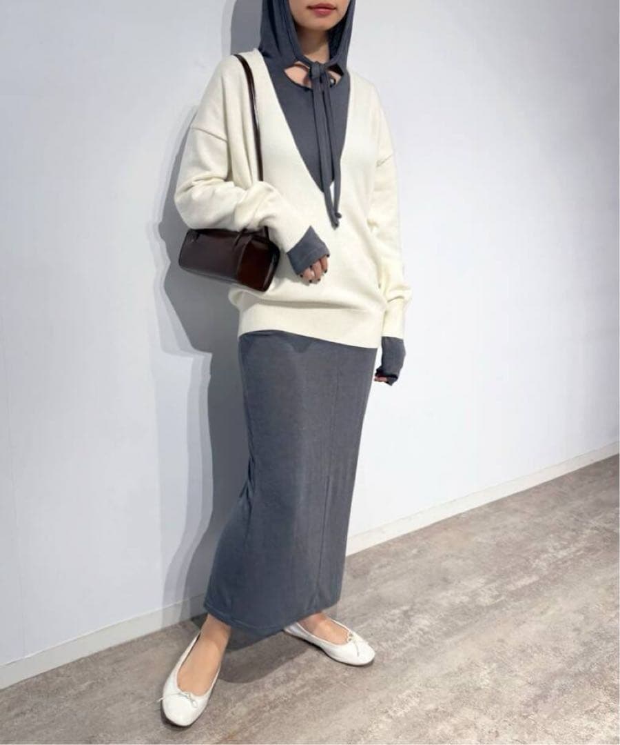 新品タグ付き　EDIT.FOR LULU hoodie dress グレー