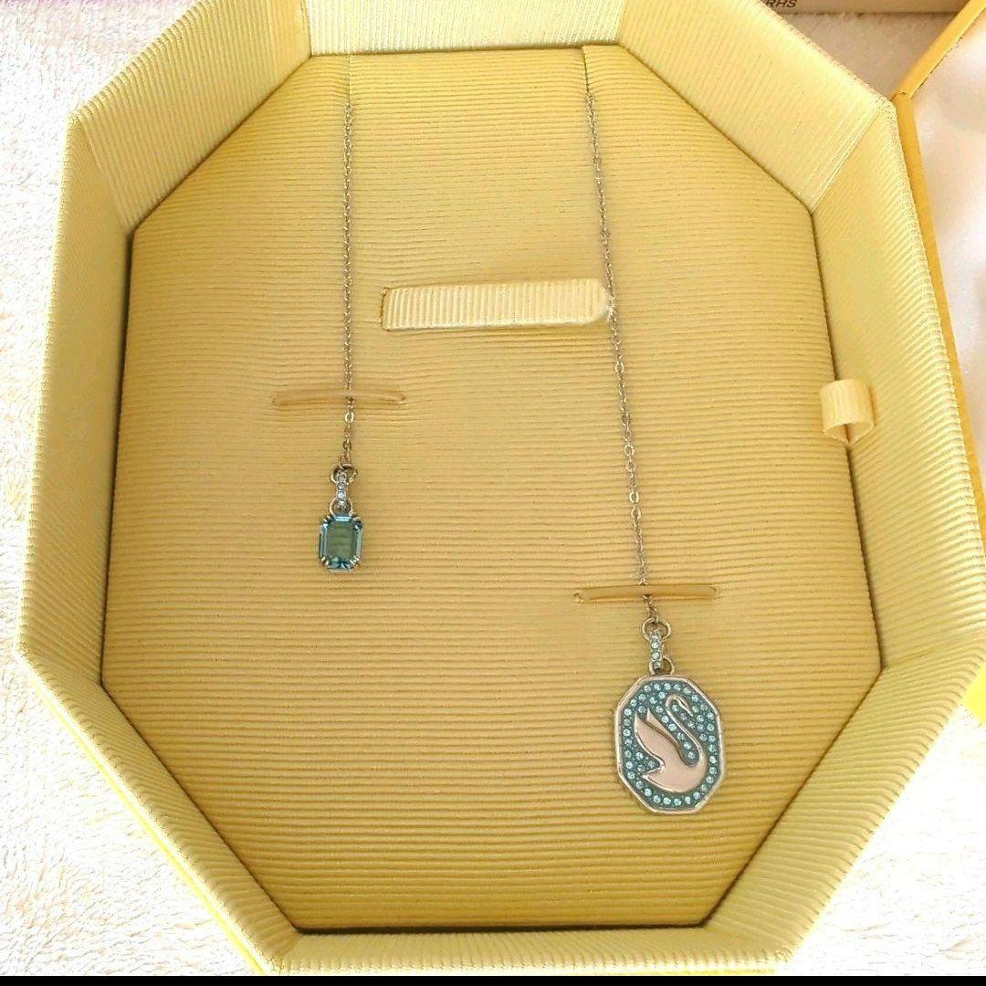 北斎の鷹クン　スワロフスキー 白鳥 ネックレス