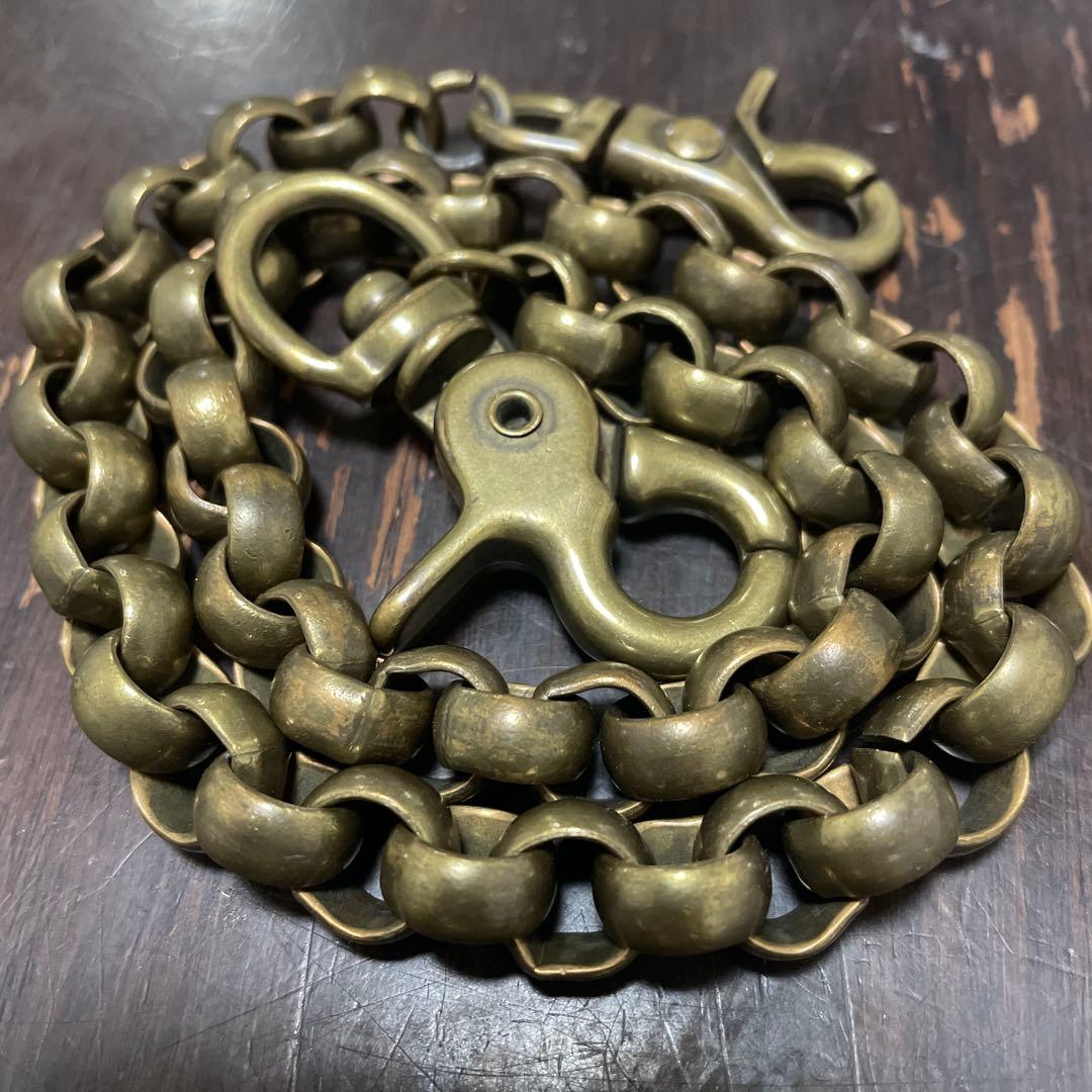 バックドロップ　希少　ウォレットチェーン　真鍮